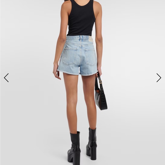 Agolde Dee High Rise Rolled Hem Shorts - Picture 2 of 3